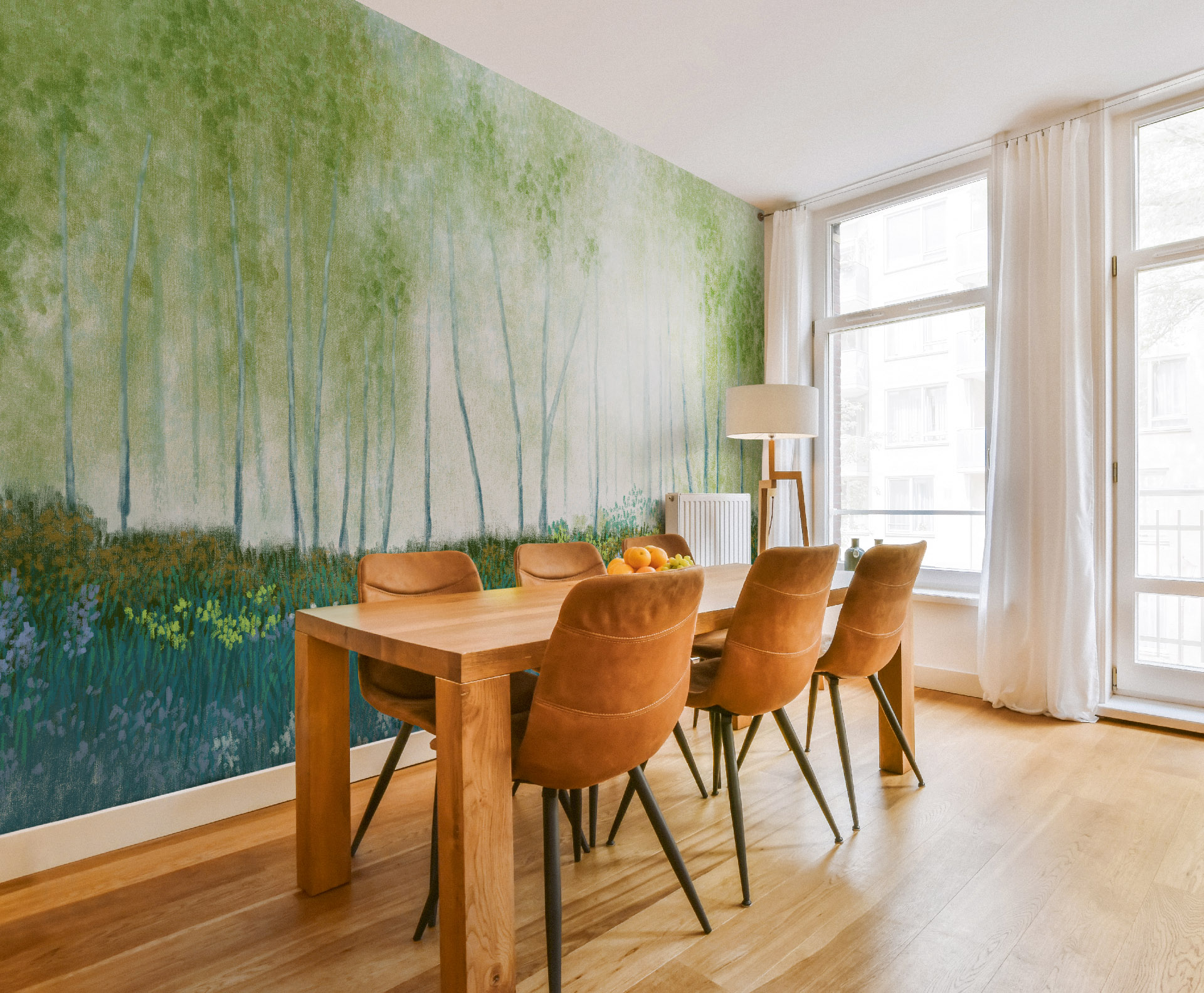 Панно Loymina Пейзаж 2 Цветочная поляна ART23 005 3×5 фото в интерьере